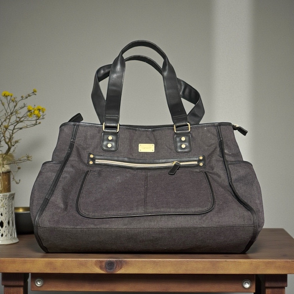 Carter's Black and Gray Baby Bag